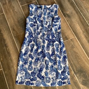 Blue Pineapple sheath dress